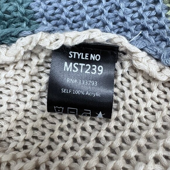 POL Sweater Sleeveless Tank Women’s Sz Large Color Block Stripped, Lightweight - Picture 7 of 8